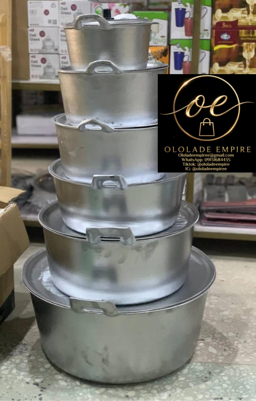 Aluminum pot 6 sets