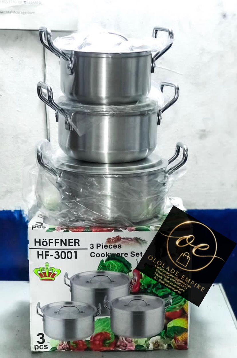 3-Piece Stainless Steel Pot Set