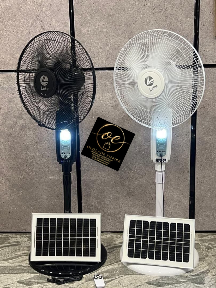 Rechargeable Solar Standing Fan